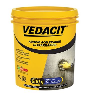 Vedacit Aditivo Acelerador Ultrarapidissimo Pote 900 Gramas