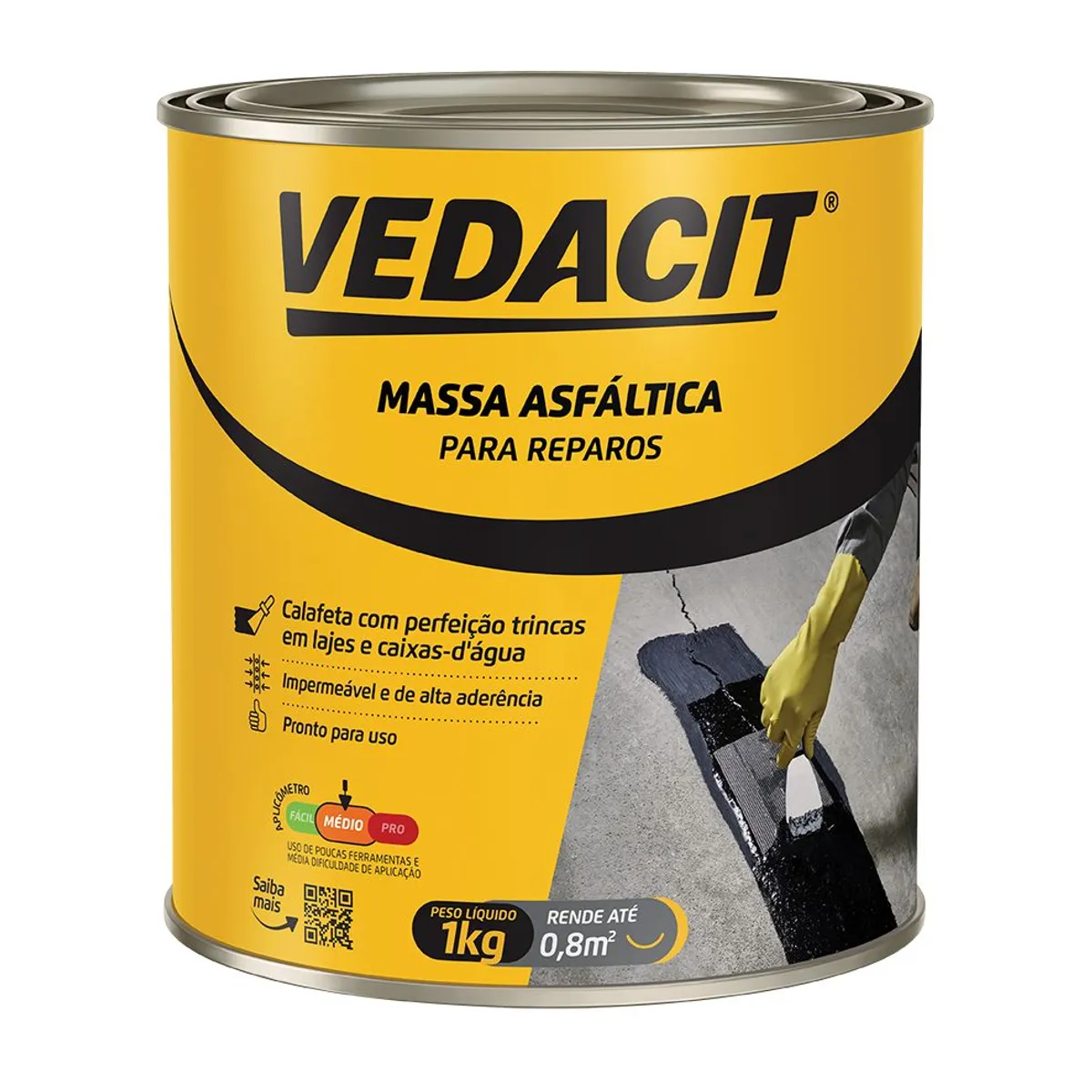 Vedacit Massa Asfaltica Reparo Carbolastico 2 Lata 1 Kg, marca Vedacit - Foto Principal