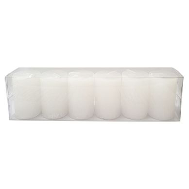 Velas Cilindricas  Branco Kit com 6 Unidades Santa Clara