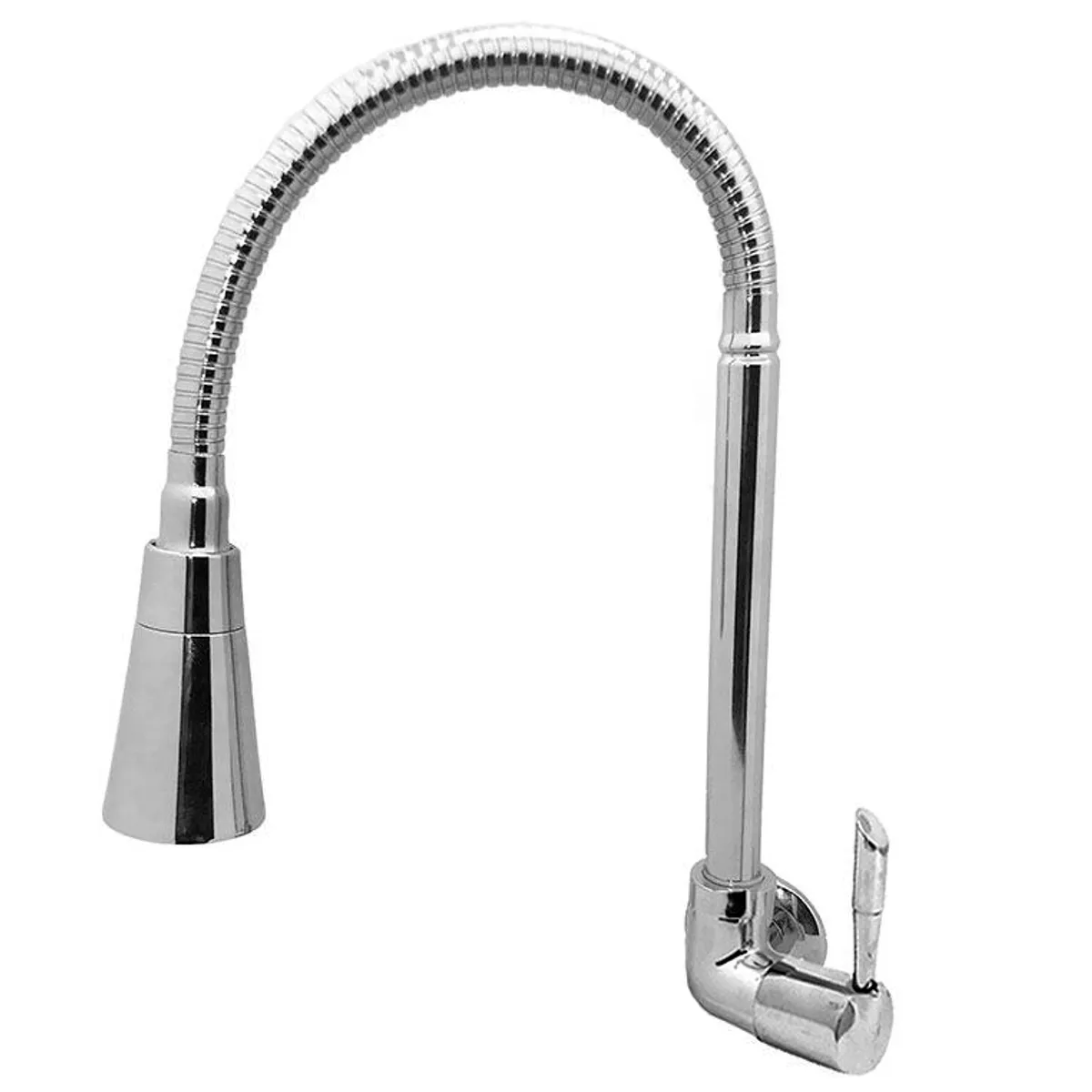 Torneira para Cozinha com Acionamento 1/4 Volta com Tubo Flexível e 2 Jatos de Dispersão Parede, marca Bognar Metais - Foto Principal
