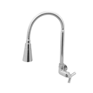 Torneira para Cozinha com Acionamento 1/4 Volta com Tubo Flexvel e 2 Jatos de Disperso Parede