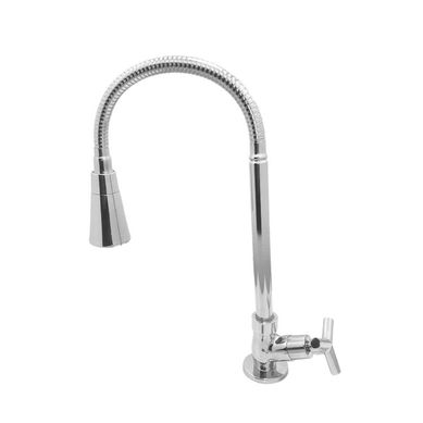 Torneira para Cozinha com Acionamento 1/4 Volta com Tubo Flexvel e 2 Jatos de Disperso Bancada
