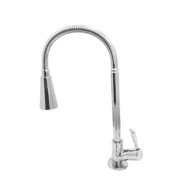 Torneira para Cozinha com Acionamento 1/4 Volta com Tubo Flexvel e 2 Jatos de Disperso Bancada