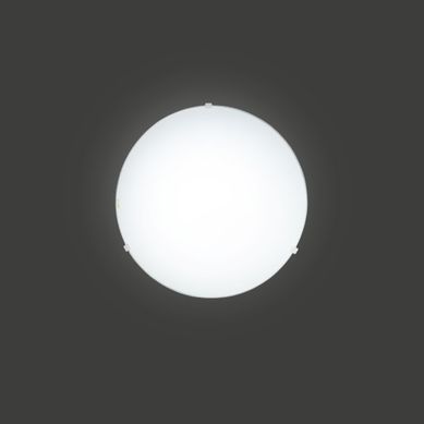 Plafon em Vidro Redondo para 1 Lmpada Clean 25cm Branco