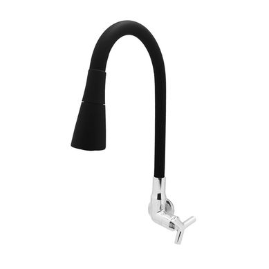 Torneira para Cozinha com Acionamento 1/4 Volta com Tubo Flexvel e 2 Jatos de Disperso Parede