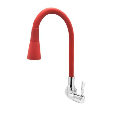 Torneira para Cozinha com Acionamento 1/4 Volta com Tubo Flexvel e 2 Jatos de Disperso Parede
