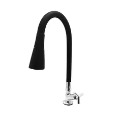 Torneira para Cozinha com Acionamento 1/4 Volta com Tubo Flexível e 2 Jatos de Dispersão Bancada