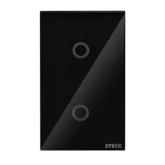 Interruptor Smarteck 4X2" 2 Módulos Touch Preto
