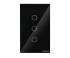 Interruptor Smarteck 4X2" 3 Módulos Touch Preto