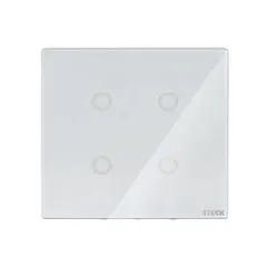 Interruptor Smarteck 4X4" 4 Módulos Touch Branco