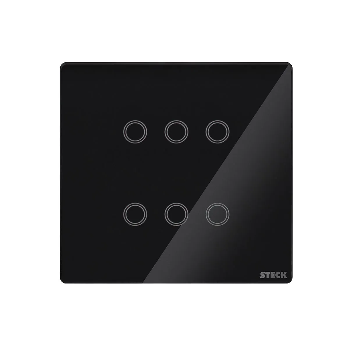 Interruptor Smarteck 4X4" 6 Módulos Touch Preto, marca  - Foto Principal
