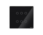 Interruptor Smarteck 4X4" 6 Módulos Touch Preto