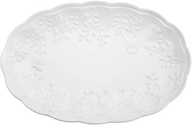 Travessa de Porcelana New Bone Butterfly Flower 31,5X21X2,5Cm