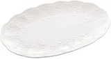 Travessa de Porcelana New Bone Butterfly Flower 36,5X24X3Cm