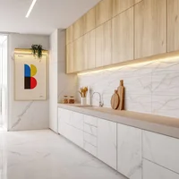 Revestimento Acetinado Retificado Venatino Wave 30x90cm Branco Caixa 1,08m²