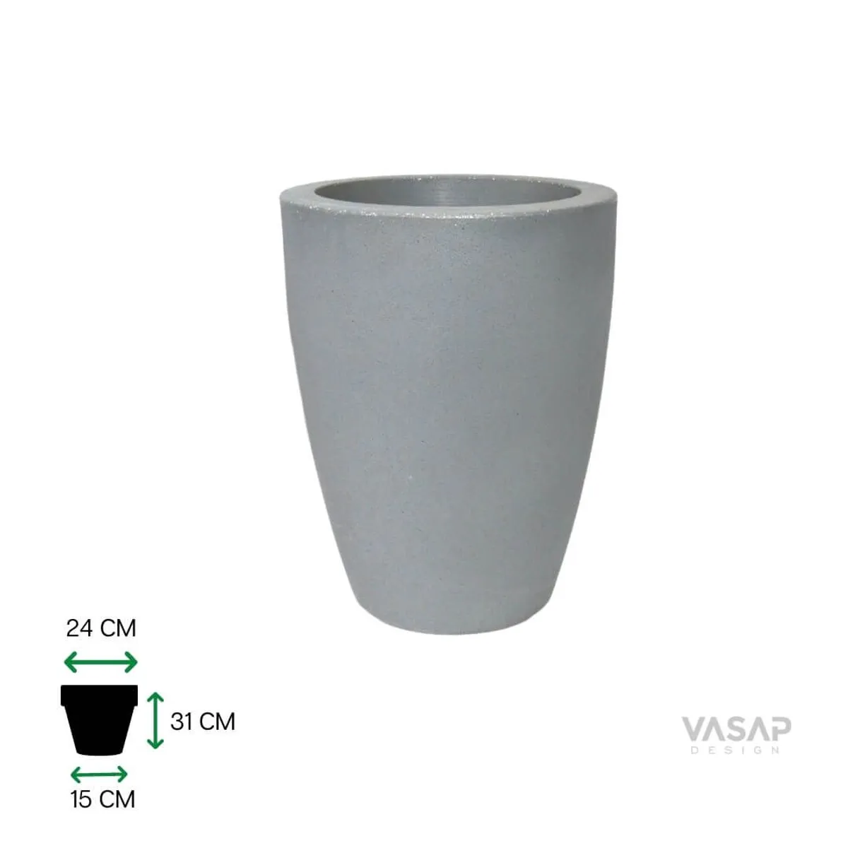 Vasap - Vaso Vietnamita 31 Cinza Claro Vasap