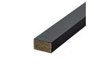 Barra de Acabamento Reta Madeira Mdf Preta 3,0x1,2x250cm