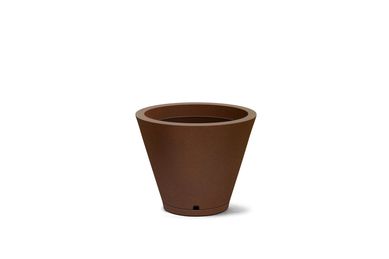 Vaso Cone Petra 30 Ferrugem Com Prato Nutriplan