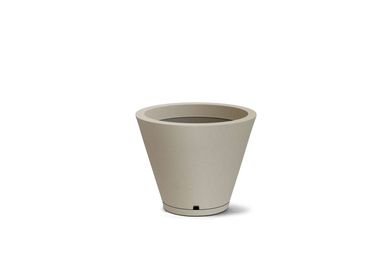Vaso Cone Petra 30 Cimento com Prato Nutriplan