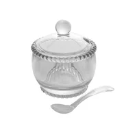 Açucareiro Cristal Com Colher Pearl 10x8x7cm Wolff
