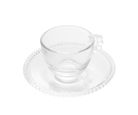 Xícara Café Cristal Com Pires Pearl 80ml