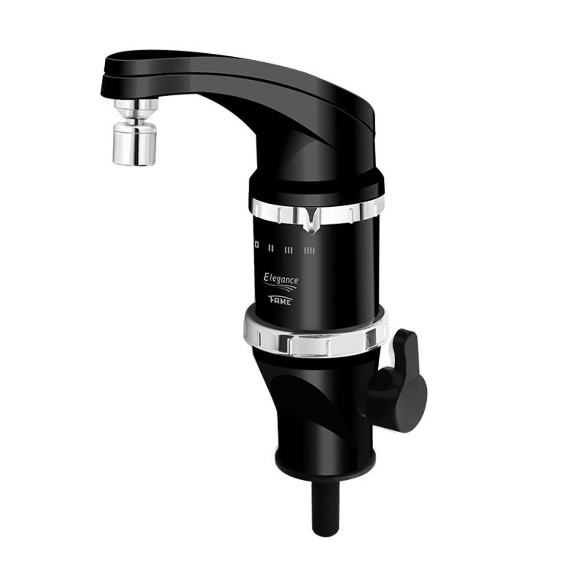 Fame - Torneira Eletrica 4 Temperaturas Elegance Preta 127V/4800W Bancada Fame