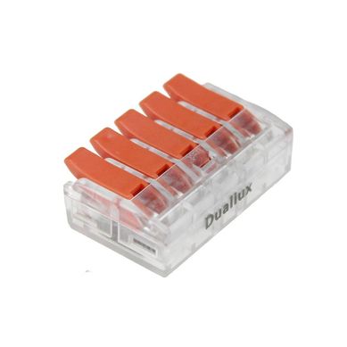 Conector Emenda 5 Polos 6Mm 4 Pcs
