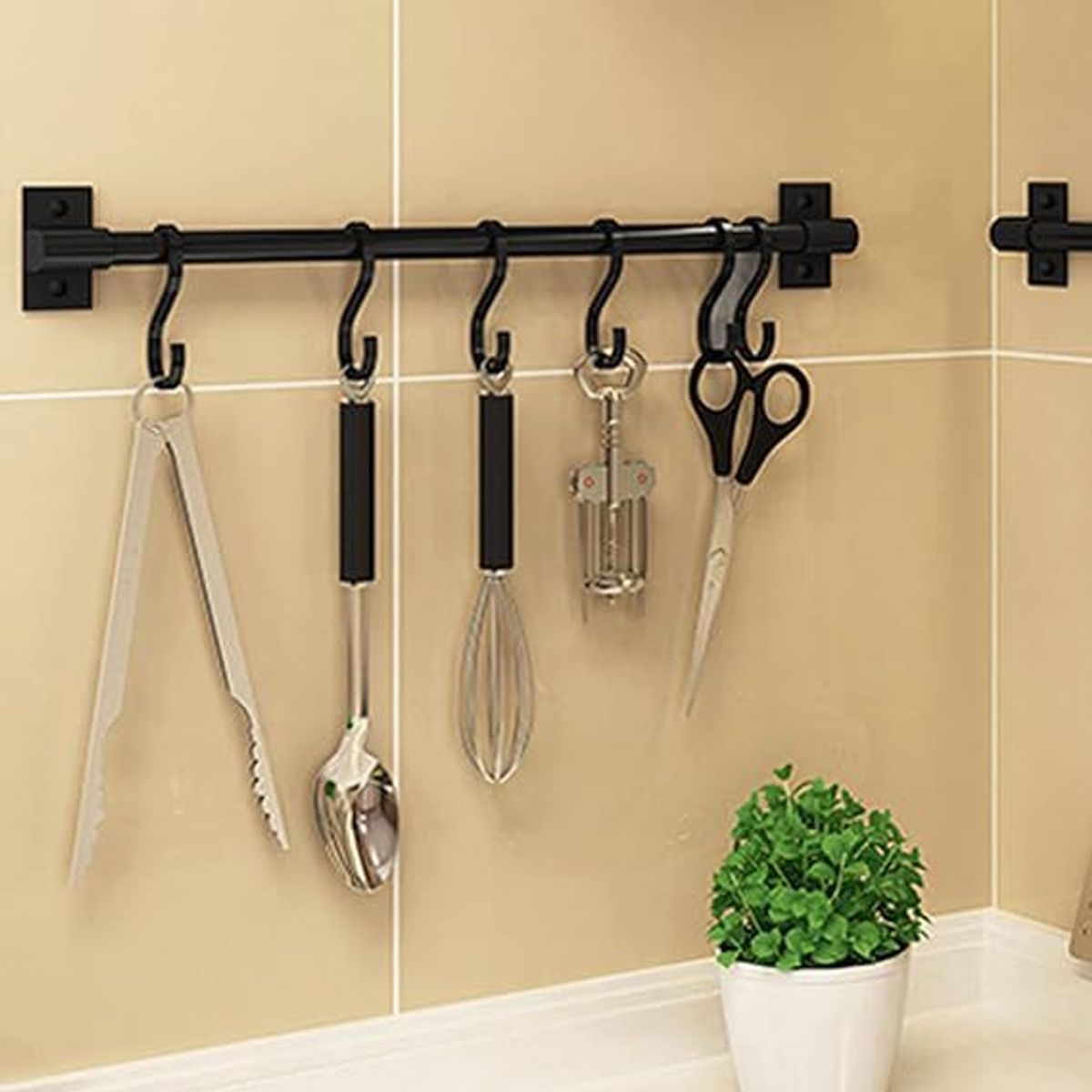 Barra Cozinha 8 Ganchos Preto Just Home Collection, marca Just Home Collection - Foto Principal