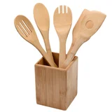 Jogo de Utensilios 5 Peças Bambu Just Home Collection