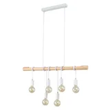 Pendente Hang 6 Lâmpadas E27 Nat/Bco Just Home Collection