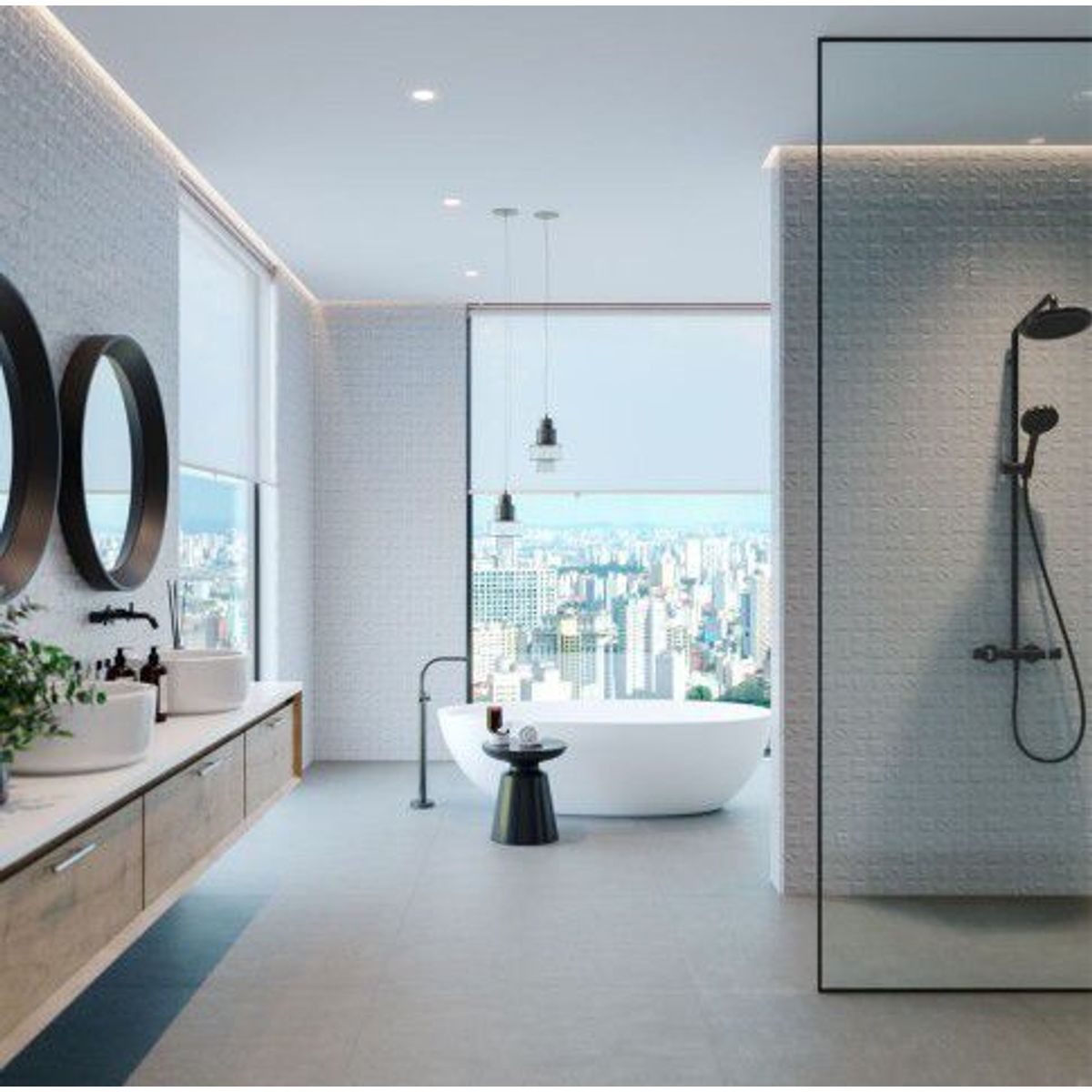 Piso Porcelanato Acetinado Retificado Cinza Interno 60x60cm Cemento Grafite Biancogres Caixa 2,2m², marca Biancogres - Foto Principal