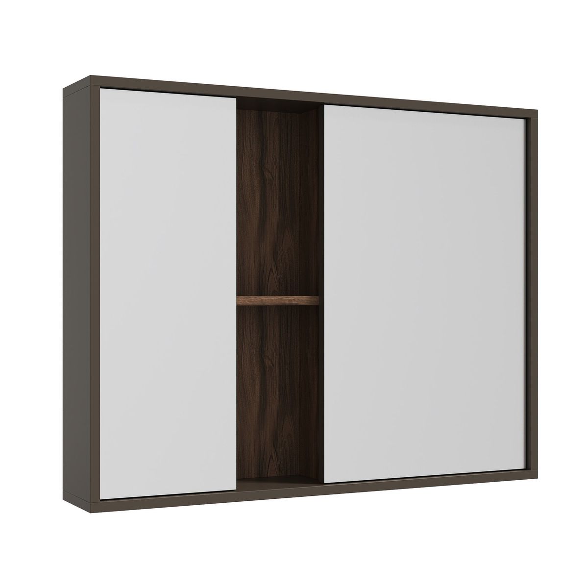 Espelheira de Banheiro 2 Portas Athenas 80cm Marrom/terracota Darabas, marca Darabas - Foto Principal