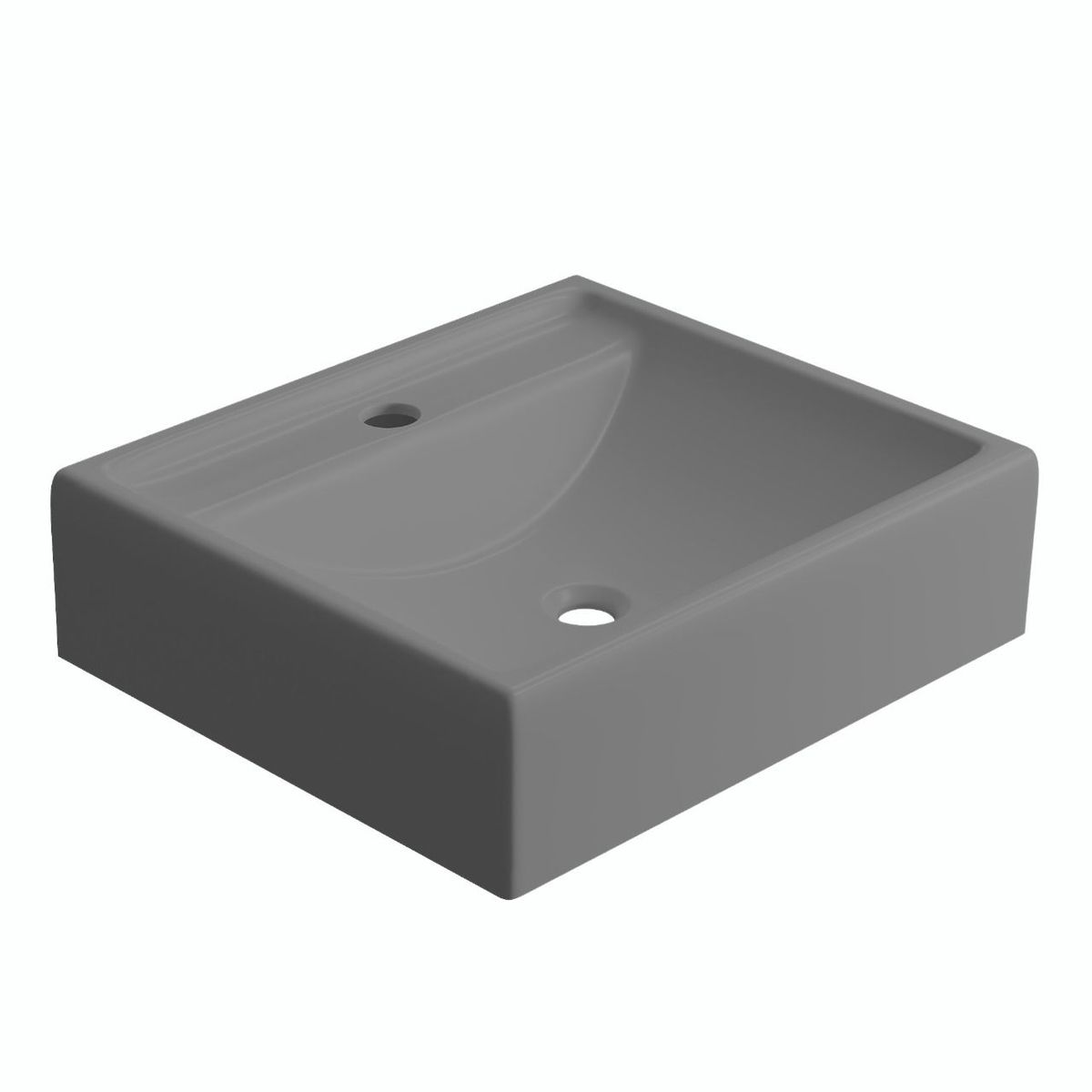 Cuba de Apoio Sintética Retangular 35,9x40cm Cinza Fosco Ravenna Darabas, marca Darabas - Foto Principal
