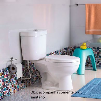 Kit Kids Bacia com Caixa Branco Celite