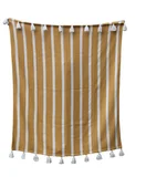 Manta 130x160cm Branco e Amarelo Homy