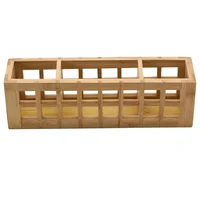 Organizador De Mesa De Bambu Com Tecido Just Home Collection