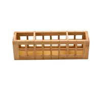 Organizador De Mesa De Bambu Com Tecido Just Home Collection