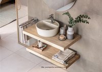 Cuba Apoio 37cm com Mesa Optica Cr37 Beige Roca