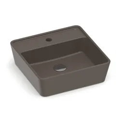 Cuba de Apoio com Mesa Quadrada Cafe 42x42cm Optica Roca