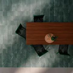 Porcelanato Acetinado Esmaltado Verde Externo 20x20cm Portobello Bold Caixa 0,64m² Malibu Mountain