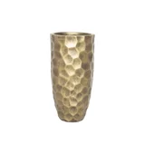 Vaso em Fibra de Vidro Dourado 31x61cm Just Home Collection