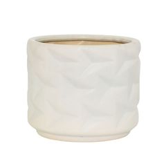 Vaso Mikonos Branco 28x26cm Just Home Collection