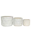 Conjunto de 3 Vasos Mikonos Branco Just Home Collection