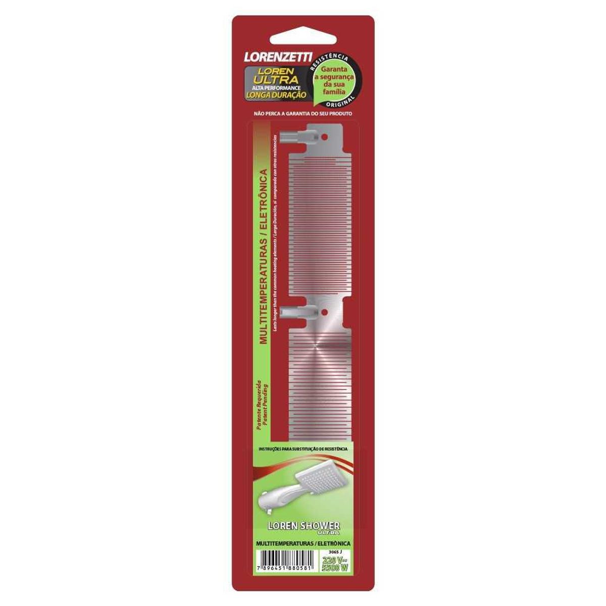 Resistência 4T Ultra Shower 127/5500 3065I Lorenzetti, marca Lorenzetti - Foto Principal