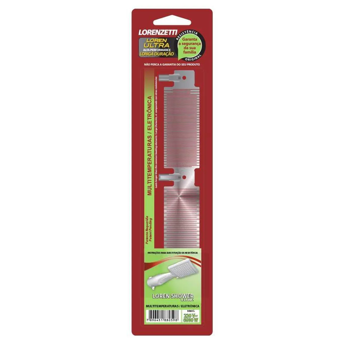 Resistência 4T Ultra Shower 220/6800 3065L Lorenzetti, marca Lorenzetti - Foto Principal