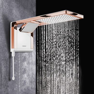 Chuveiro Acqua Duo Branco e Rose 220V 7800W