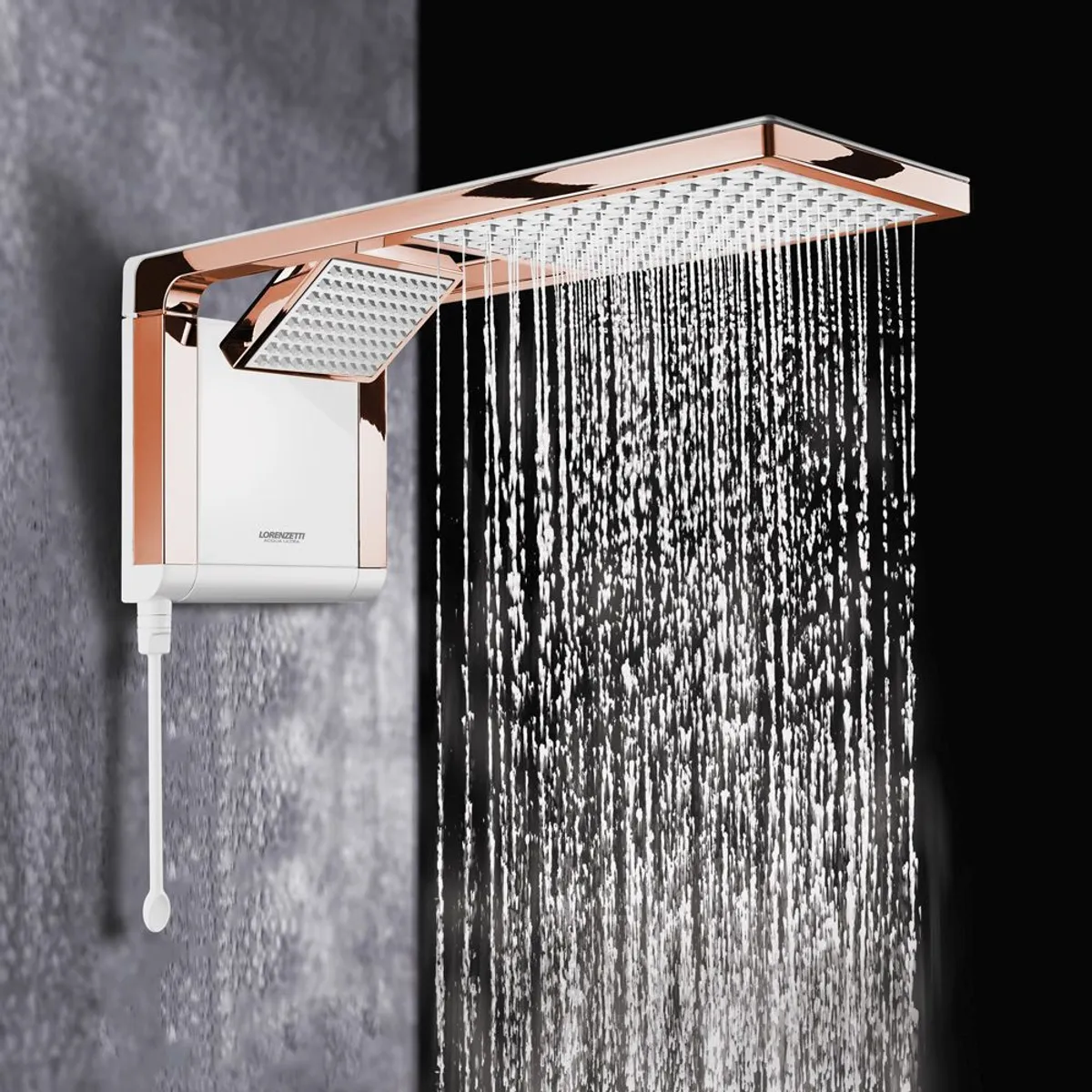 Chuveiro Acqua Duo Branco e Rose 220V 7800W, marca Lorenzetti - Foto Principal