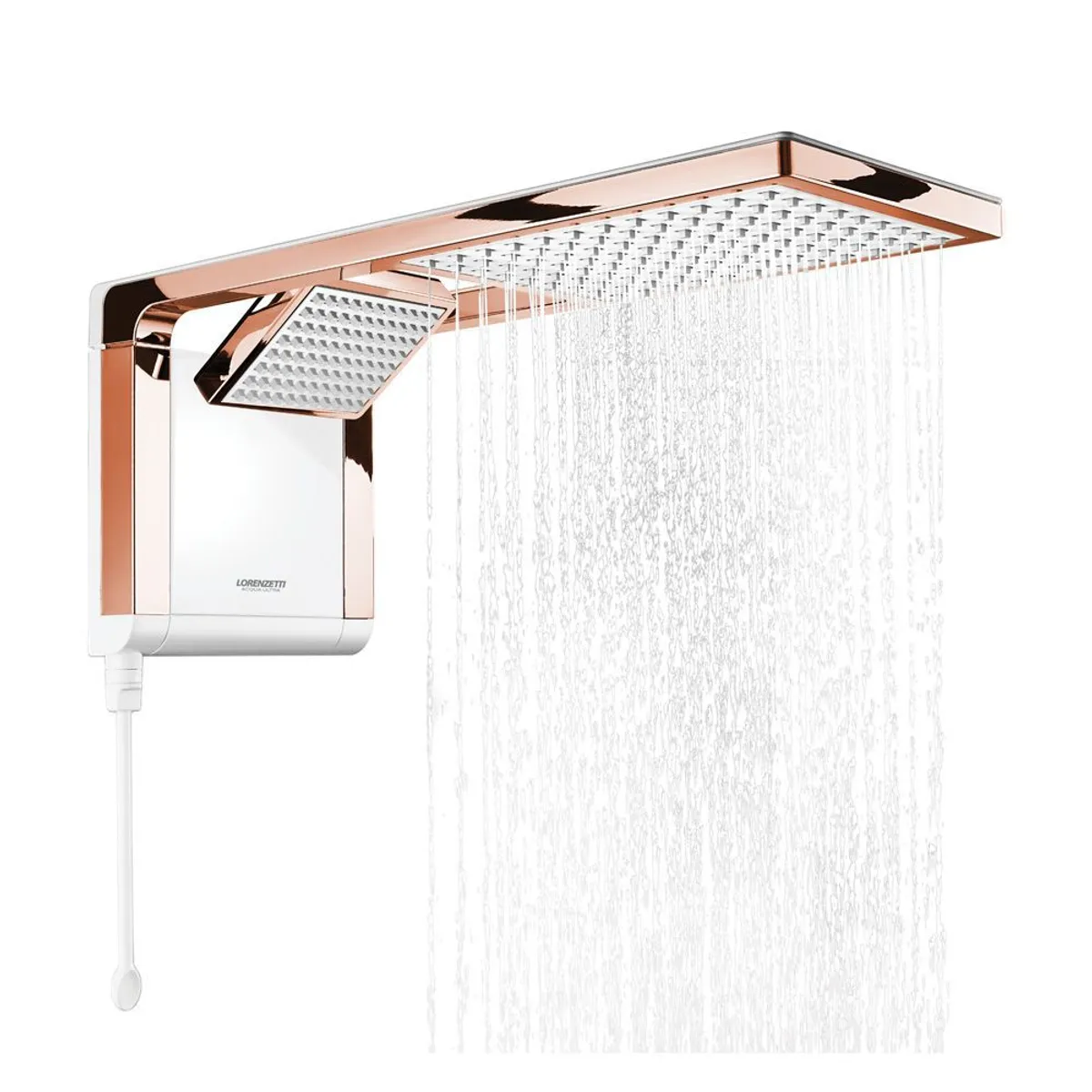 Chuveiro Acqua Duo Branco e Rose 220V 6800W, marca Lorenzetti - Foto 2