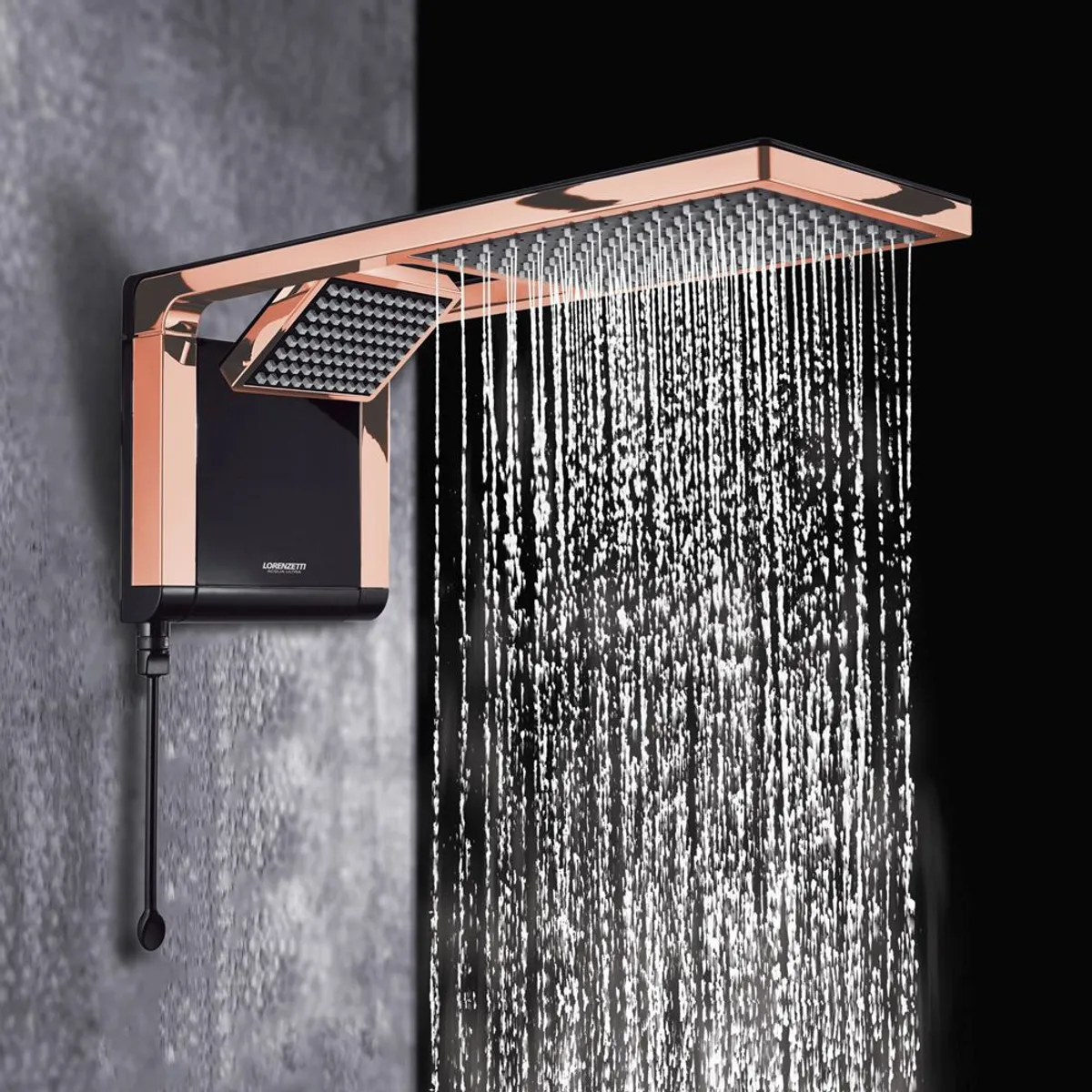 Chuveiro Acqua Duo Preto e Rose 220V 6800W, marca Lorenzetti - Foto Principal