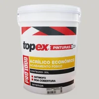 Tinta Acrilica Econômica Topex Pro 1000 Cromio Fosco 20L